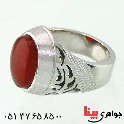 انگشتر عقیق یمنی مردانه درشت باشکوه _کد:2036