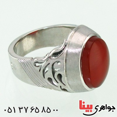 انگشتر عقیق یمنی مردانه درشت باشکوه _کد:2036