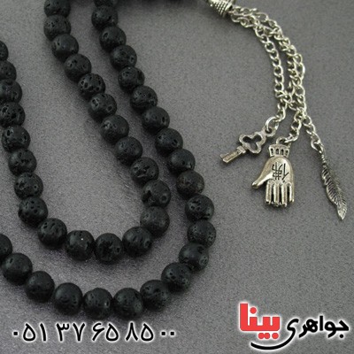 تسبیح آتشفشانی اسفنجی 101 دانه ای آرامش بخش _کد:14992