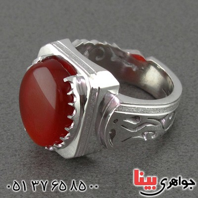 انگشتر عقیق یمنی مردانه درشت خاص _کد:2041