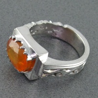 انگشتر یاقوت زرد مردانه عالی و زلال 