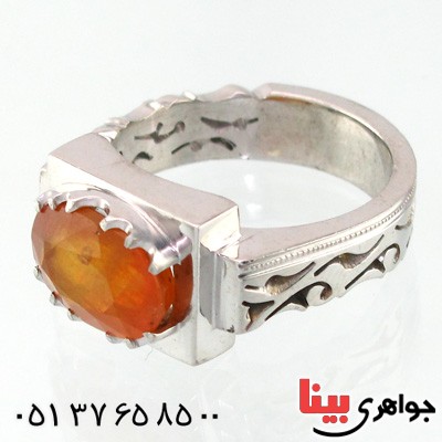 انگشتر یاقوت زرد مردانه عالی و زلال _کد:2043