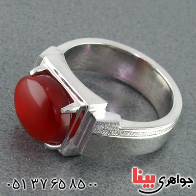 انگشتر عقیق یمنی درشت مردانه کلاسیک _کد:2059