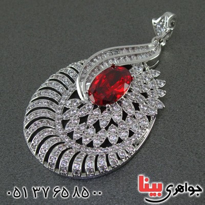 گردنبند یاقوت سرخ زنانه درشت مجلسی _کد:15163