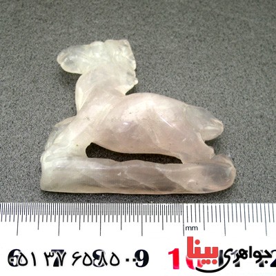 سنگ کوارتز صورتی تراش اسب _کد:15168