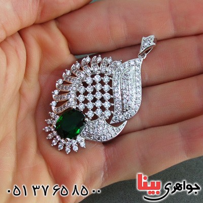 گردنبند زمرد زنانه مجلسی _کد:15194