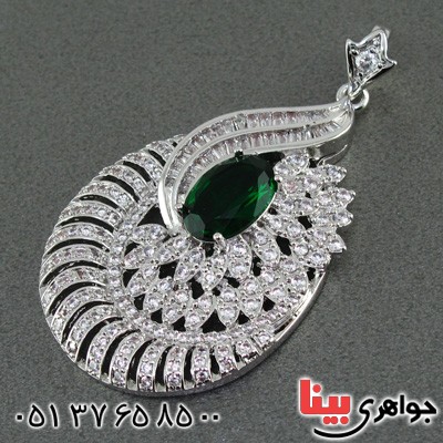 گردنبند زمرد زنانه درشت مجلسی _کد:15199