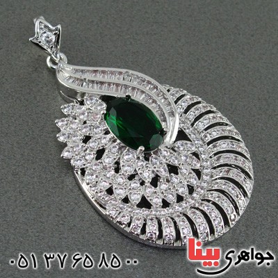 گردنبند زمرد زنانه درشت مجلسی _کد:15199
