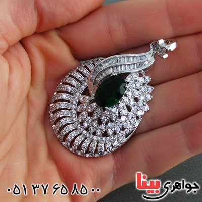 گردنبند زمرد زنانه درشت مجلسی _کد:15199