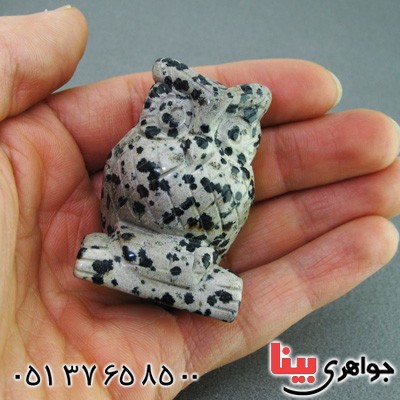 سنگ عقیق خزه ای  تراش جغد _کد:15315