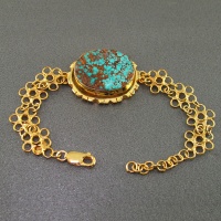 دستبند فیروزه نیشابوری شجری درشت فاخر 