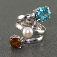 انگشتر چند جواهر زنانه فری سایز خاص 