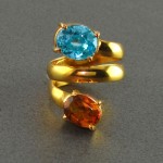 الکساندریت و توپاز فری سایز _کد:15342