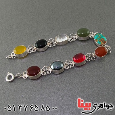 دستبند چند جواهر سلجوقی سنگ درمانی _کد:15343