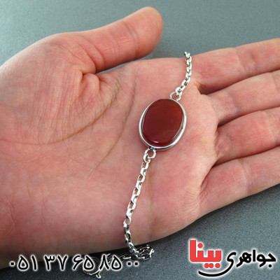 دستبند عقیق یمنی خوشرنگ _کد:15359