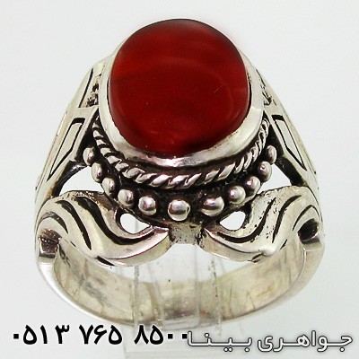 انگشتر عقیق یمنی طرح شمشیر