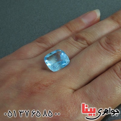 نگین انگشتر توپاز آبی درشت AA _کد:15523
