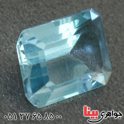 نگین انگشتر توپاز آبی شفاف درشت AAA _کد:2077