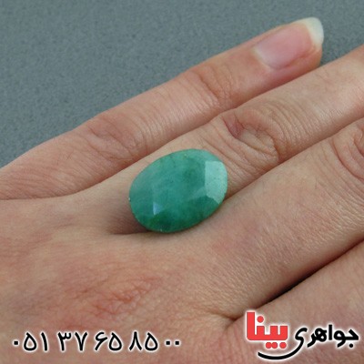 نگین انگشتر زمرد درشت خوشرنگ و خوش طرح _کد:2078
