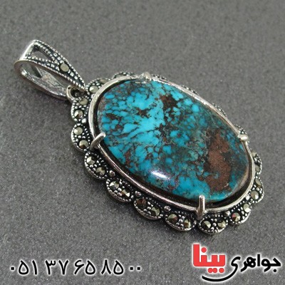 گردنبند فیروزه نیشابوری شجری زنانه زیبا _کد:2079