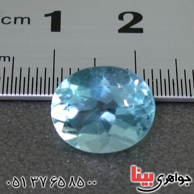 نگین انگشتر توپاز آبی شفاف خوشرنگ _کد:15547