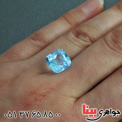 نگین انگشتر توپاز آبی خاص AAA _کد:15551