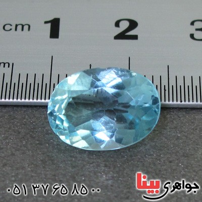 نگین انگشتر توپاز آبی درشت و خوش تراش _کد:15552