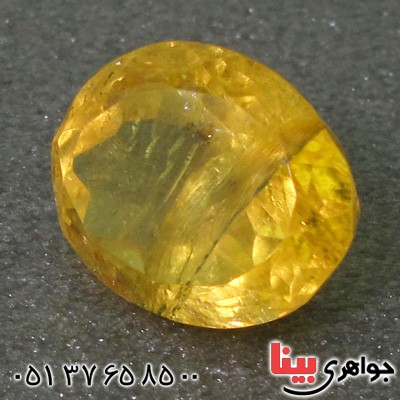 نگین انگشتر سیترین خوشرنگ مویی _کد:15570