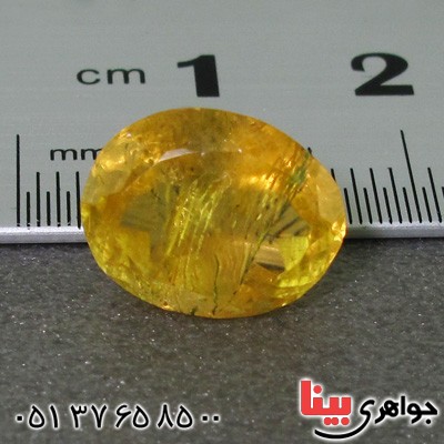 نگین انگشتر سیترین خوشرنگ مویی _کد:15570