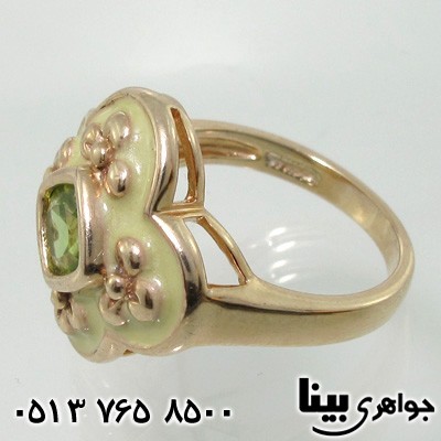 انگشتر زبرجد چهار گل