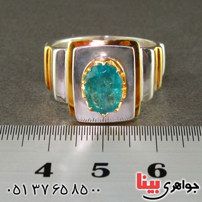 انگشتر زمرد مردانه درشت کلاسیک AA _کد:2101