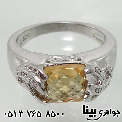 انگشتر سیترین مربعی خاص