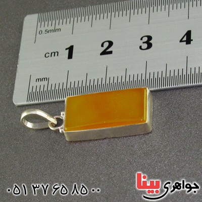 گردنبند عقیق شرف الشمس مستطیلی دور ساده خوشرنگ _کد:15659