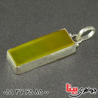 گردنبند عقیق شرف الشمس مستطیلی خوشرنگ دور ساده _کد:15664