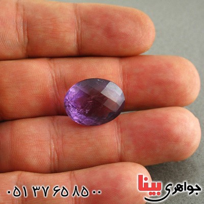 نگین انگشتر آمتیست درشت بسیار عالی همراه با شناسنامه معتبر _کد:2139