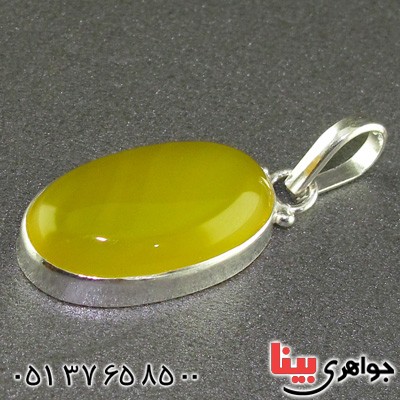 گردنبند عقیق شرف الشمس دور ساده بیضی خوشرنگ _کد:15682