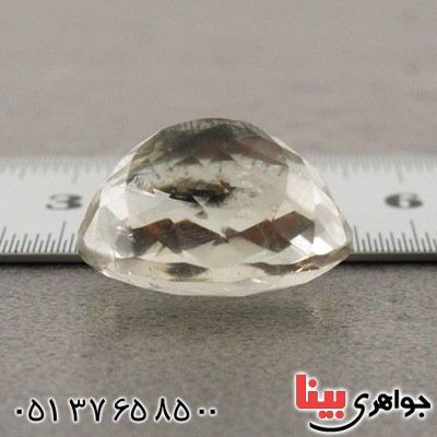 نگین انگشتر آمتیست سفید درشت بسیار عالی همراه با شناسنامه بین المللی دیجیتال _کد:2153
