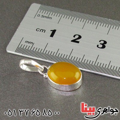 گردنبند عقیق شرف الشمس دور ساده بیضی _کد:15695
