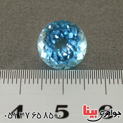 نگین انگشتر توپاز آبی درشت بسیار عالی همراه با شناسنامه معتبر _کد:2155