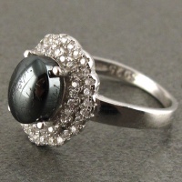 انگشتر حدید هفت جلاله رودیوم زنانه  