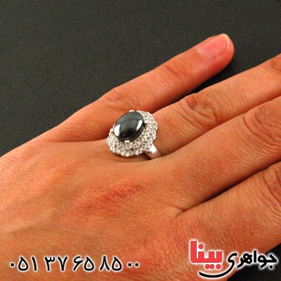 انگشتر حدید هفت جلاله رودیوم زنانه  _کد:15722