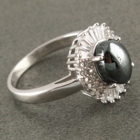 انگشتر حدید صینی هفت جلاله زنانه رودیوم مدل سوگل 