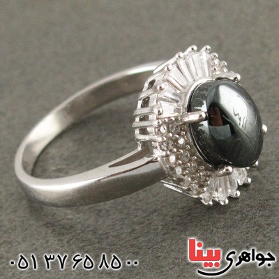 انگشتر حدید صینی هفت جلاله زنانه رودیوم مدل سوگل _کد:15734
