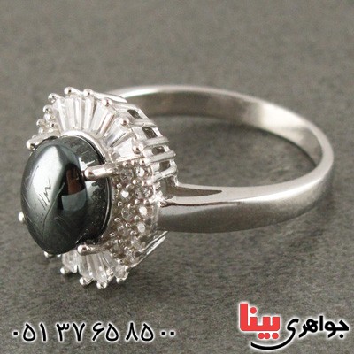 انگشتر حدید صینی هفت جلاله زنانه رودیوم مدل سوگل _کد:15734