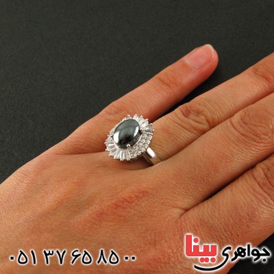انگشتر حدید صینی هفت جلاله زنانه رودیوم مدل سوگل _کد:15734