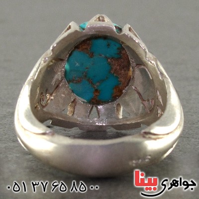 انگشتر فیروزه نیشابوری شجری مردانه خاص _کد:2168