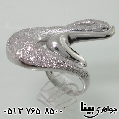 انگشتر طرح طلا سفید بزرگ