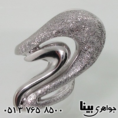 انگشتر طرح طلا سفید بزرگ