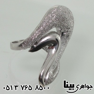 انگشتر طرح طلا سفید بزرگ