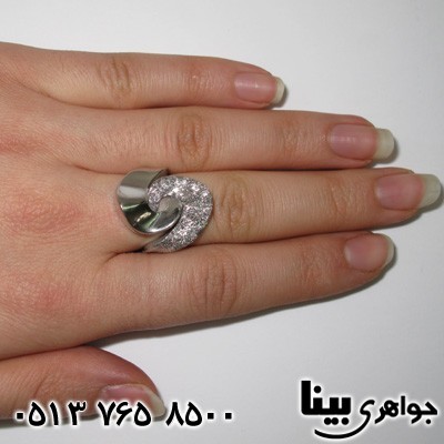 انگشتر طرح طلا سفید گره